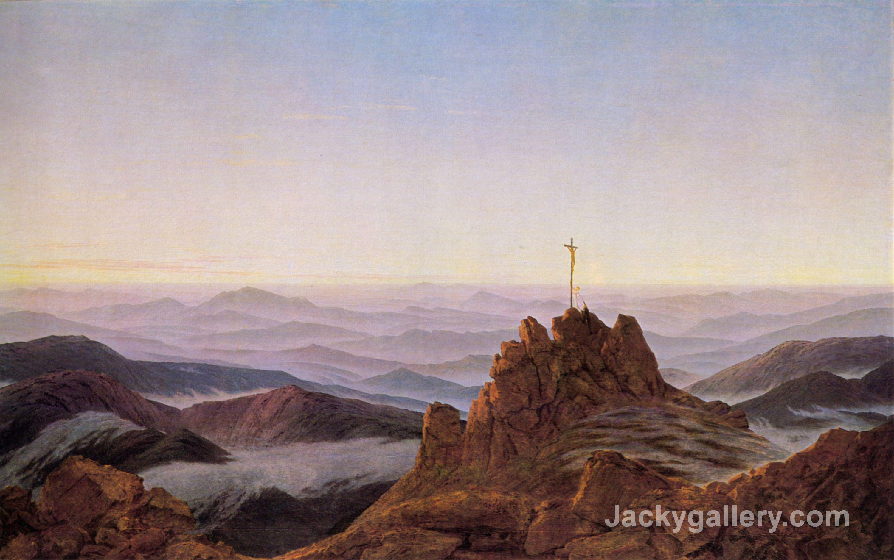 Morning in Riesengebirge by Caspar David Friedrich paintings reproduction